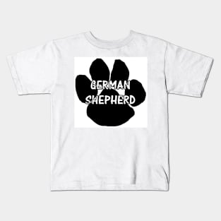 german shepherd name paw Kids T-Shirt